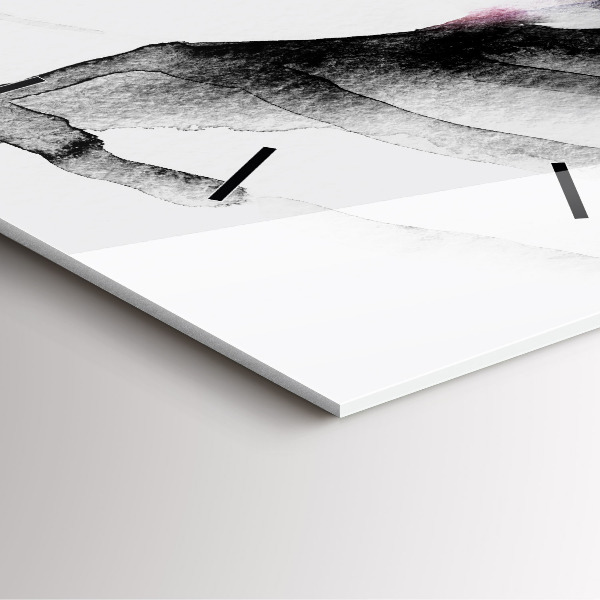 Horloge carrée en verre 'Portrait d''une femme'