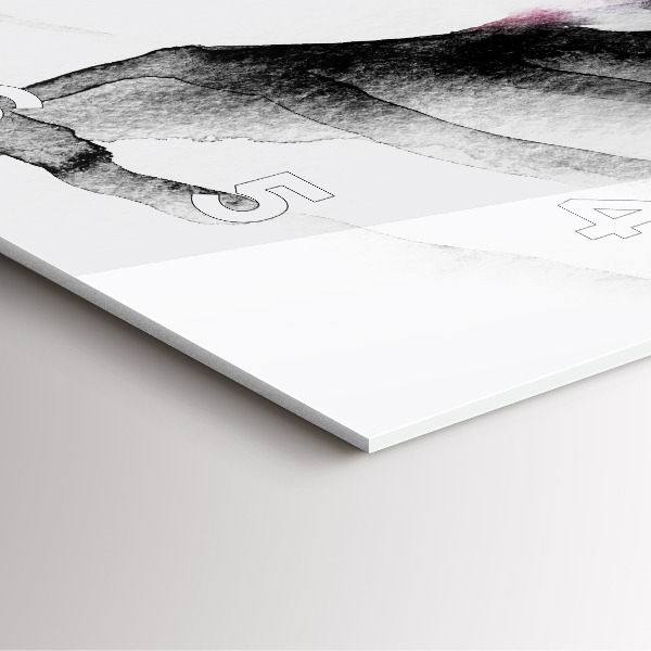 Horloge carrée en verre 'Portrait d''une femme'