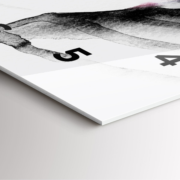 Horloge carrée en verre 'Portrait d''une femme'