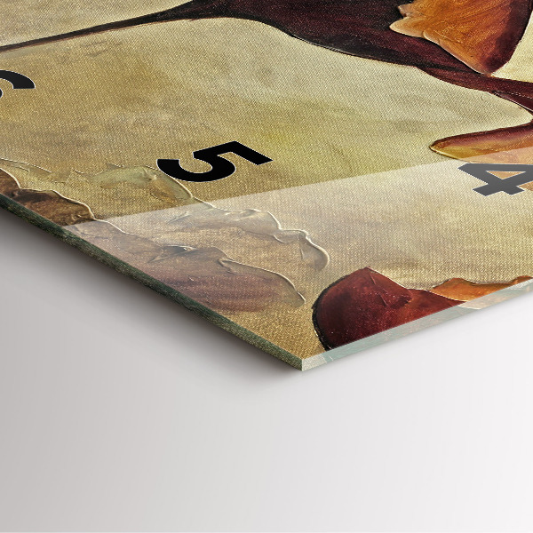 Horloge carrée en verre Coquelicots peints