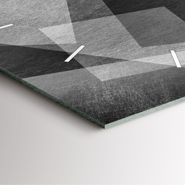 Horloge murale carrée Abstraction géométrique