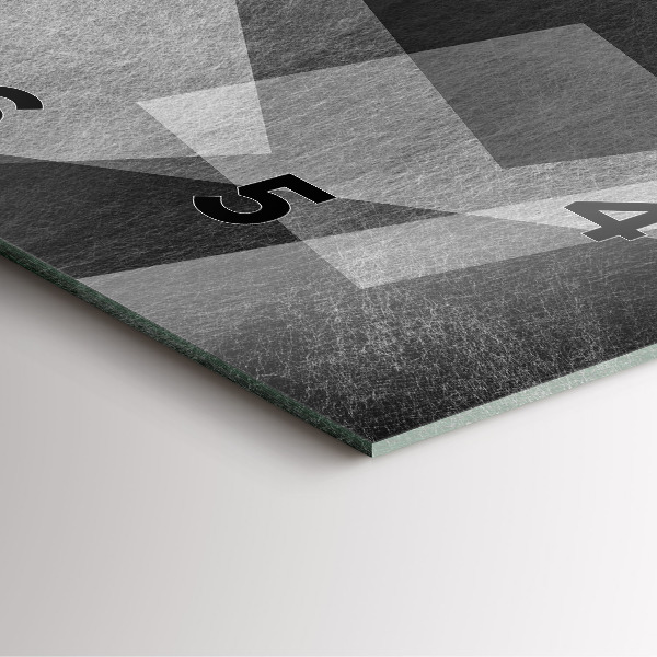 Horloge murale carrée Abstraction géométrique