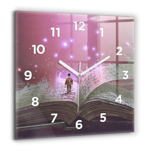 Horloge murale carrée 'Livre d''abstraction'