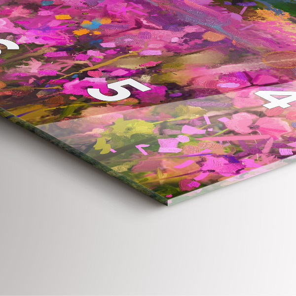 Horloge murale carrée Paysage de nature et de fleurs