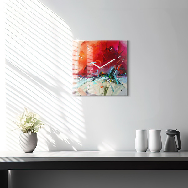 Horloge murale carrée 'Des rangées d''épices'