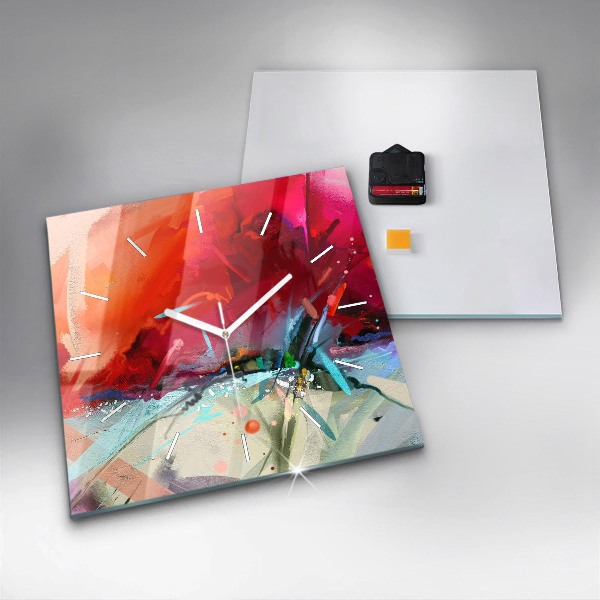 Horloge murale carrée 'Des rangées d''épices'