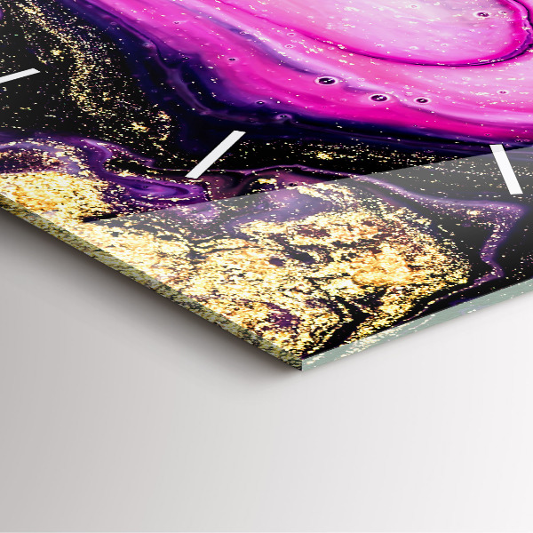 Horloge murale carrée Marbre abstrait