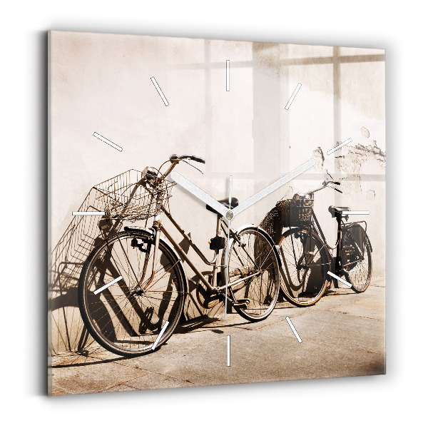 Horloge murale carrée vélo italien