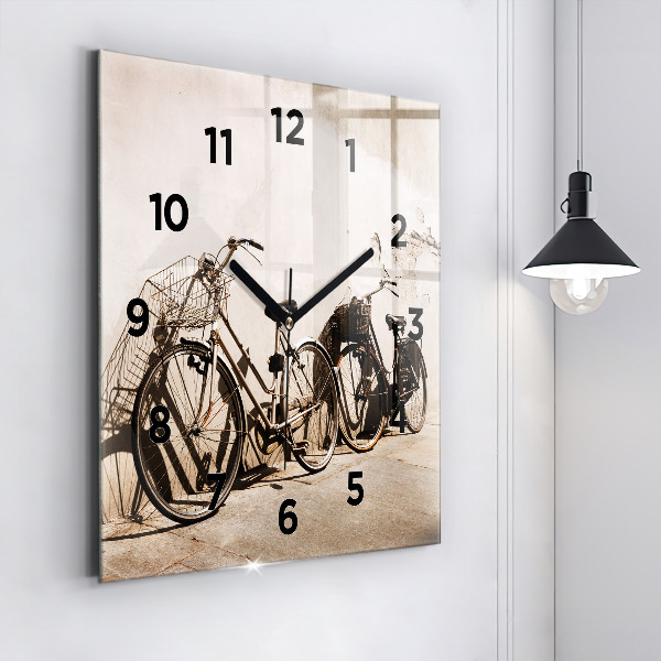 Horloge murale carrée vélo italien