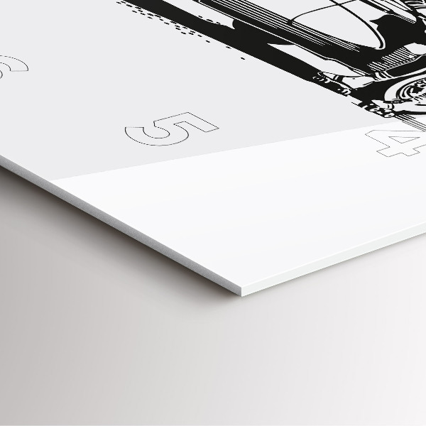 Horloge carrée en verre Illustration rétro