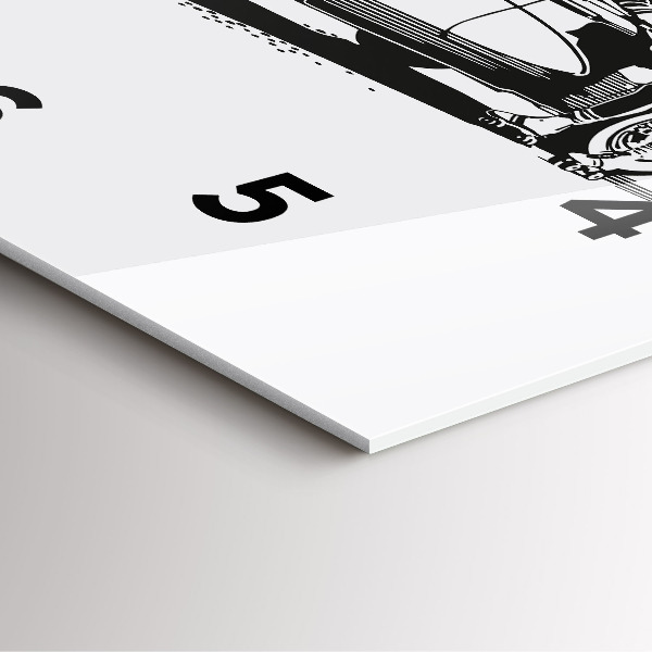 Horloge carrée en verre Illustration rétro