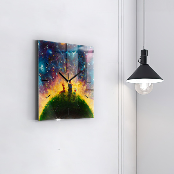 Horloge murale carrée Abstraction Le Petit Prince
