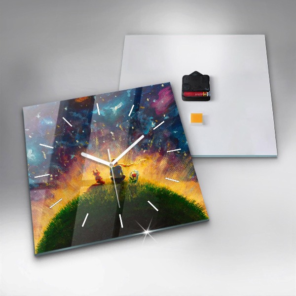 Horloge murale carrée Abstraction Le Petit Prince