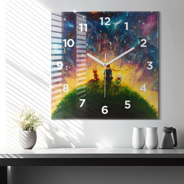Horloge murale carrée Abstraction Le Petit Prince