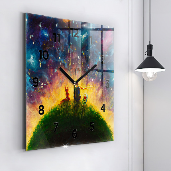 Horloge murale carrée Abstraction Le Petit Prince