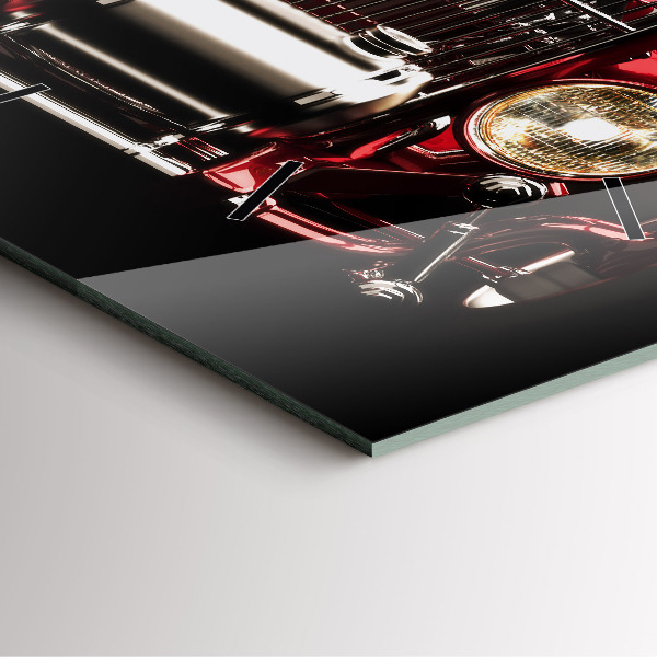 Horloge carrée en verre Vieille voiture vintage