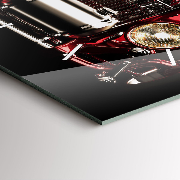 Horloge carrée en verre Vieille voiture vintage