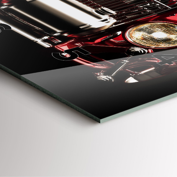 Horloge carrée en verre Vieille voiture vintage