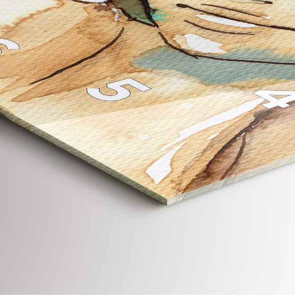 Horloge carrée en verre Femme abstraite