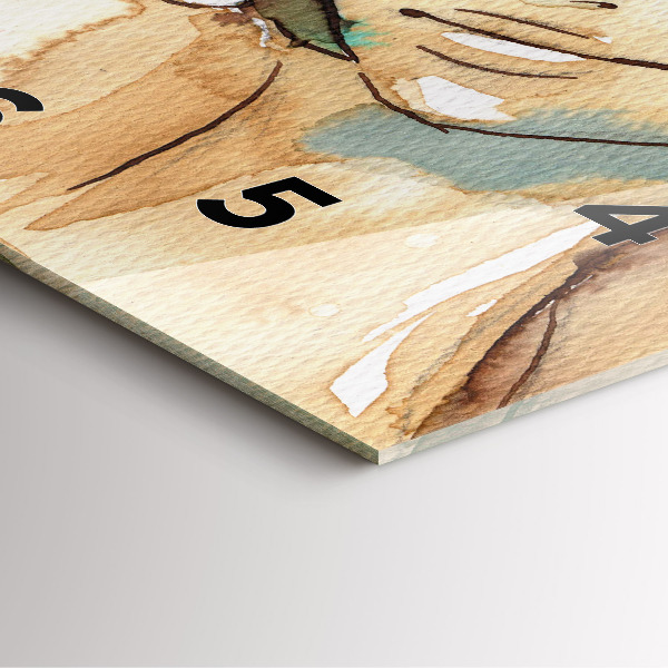 Horloge carrée en verre Femme abstraite