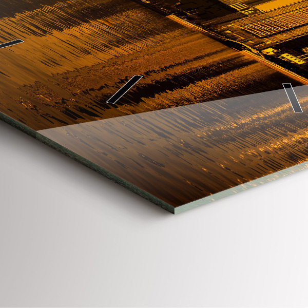 Horloge carrée en verre Rivière Zhujiang