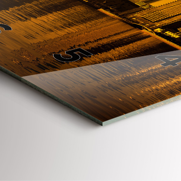 Horloge carrée en verre Rivière Zhujiang