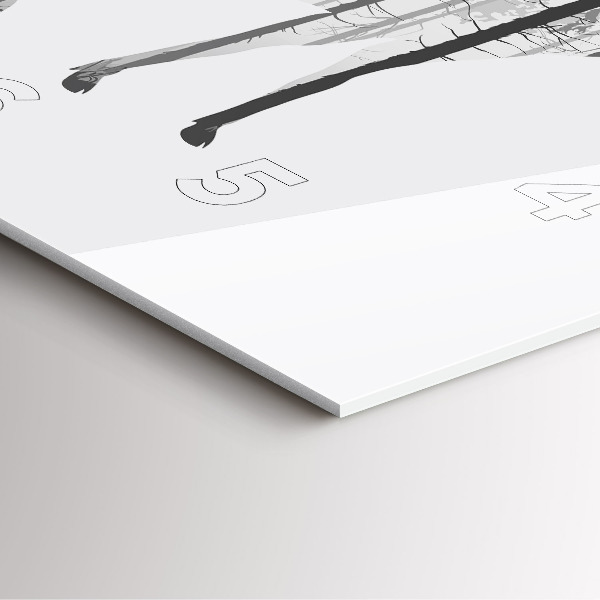 Horloge carrée en verre 'Silhouette d''un cerf Forêt'