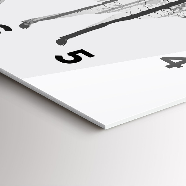 Horloge carrée en verre 'Silhouette d''un cerf Forêt'