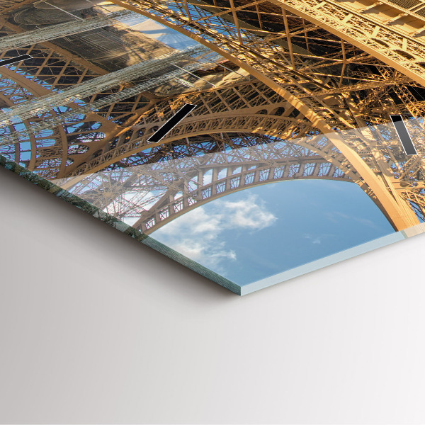 Horloge carrée en verre Tour Eiffel en France