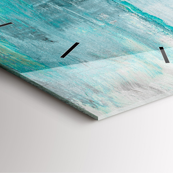 Horloge carrée en verre 'Texture d''huile abstraite'