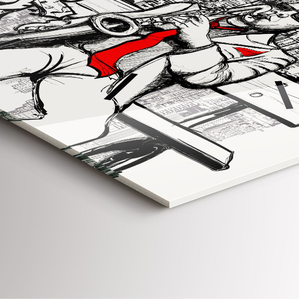 Horloge carrée en verre Jazz à New York