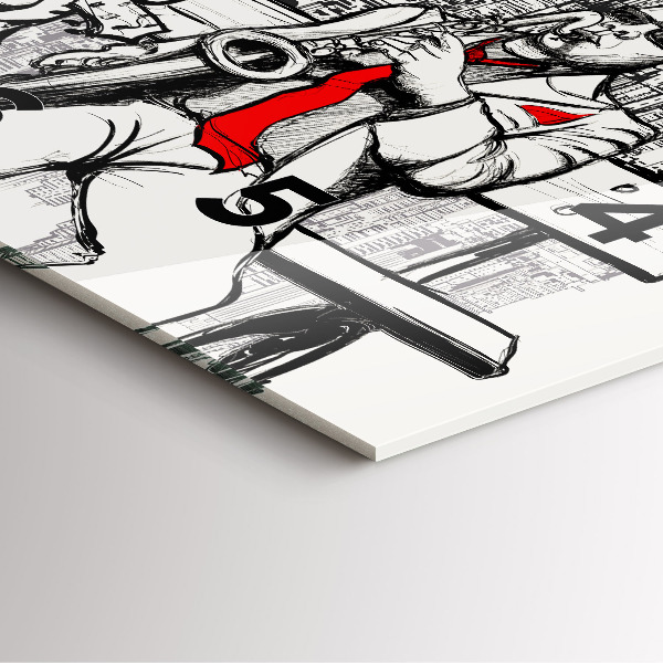 Horloge carrée en verre Jazz à New York