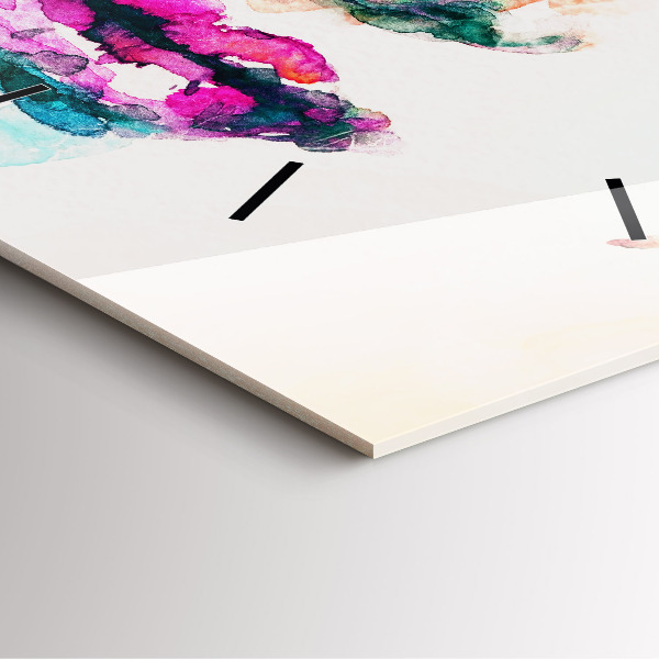 Horloge carrée en verre Visage de femme abstrait