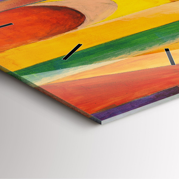 Horloge carrée en verre Art Décoration Abstraction