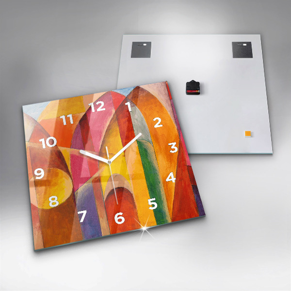 Horloge carrée en verre Art Décoration Abstraction