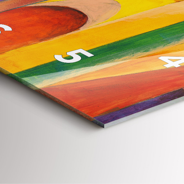 Horloge carrée en verre Art Décoration Abstraction