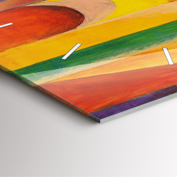 Horloge carrée en verre Art Décoration Abstraction