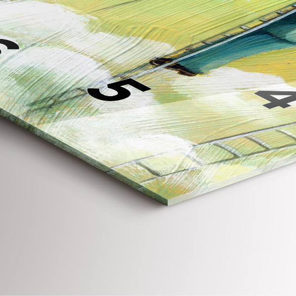 Pendule carrée en verre 'Les gens sur l''échelle'