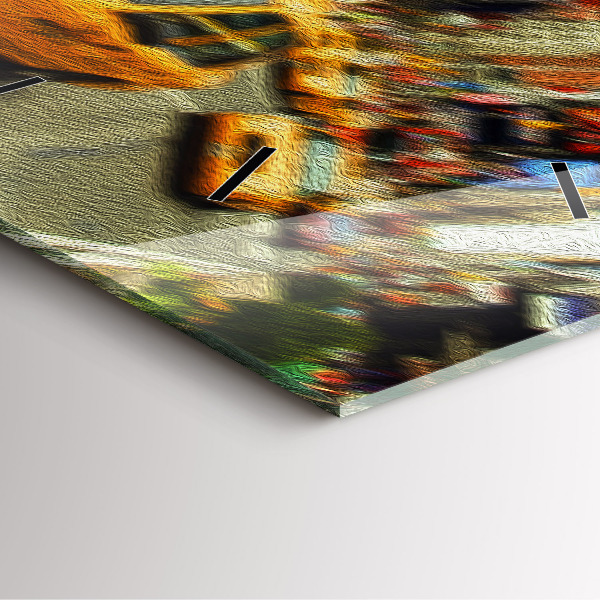 Pendule carrée en verre Les taxis de New York