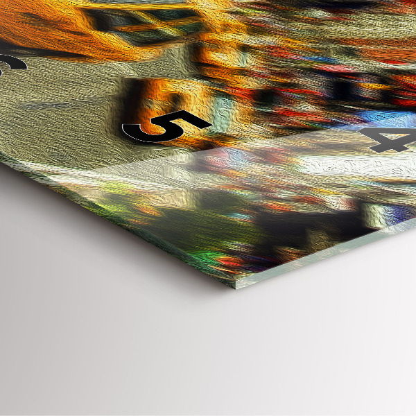 Pendule carrée en verre Les taxis de New York