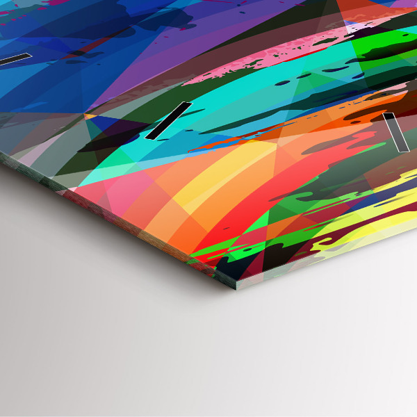 Pendule carrée en verre Contexte abstrait