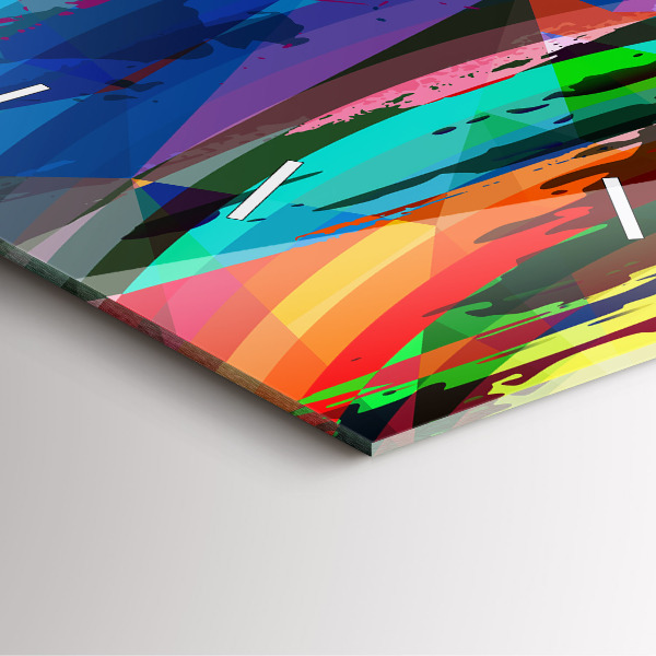 Pendule carrée en verre Contexte abstrait