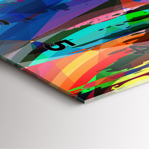 Pendule carrée en verre Contexte abstrait