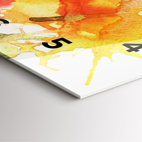 Pendule carrée en verre 'Portrait coloré d''une femme'