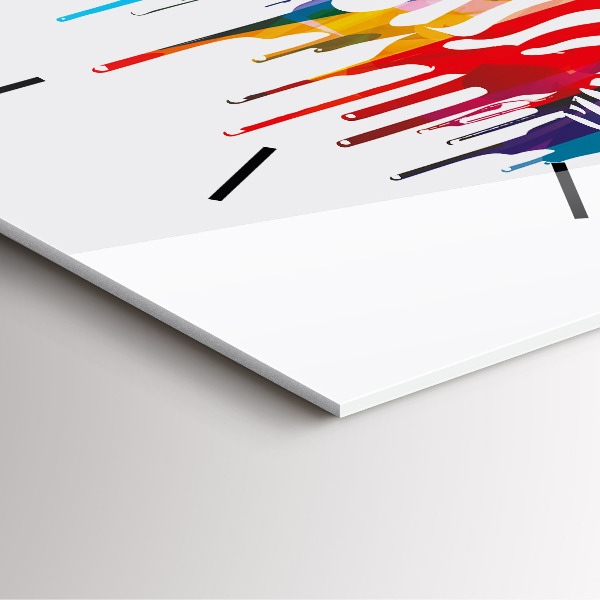 Pendule carrée en verre Zèbre coloré