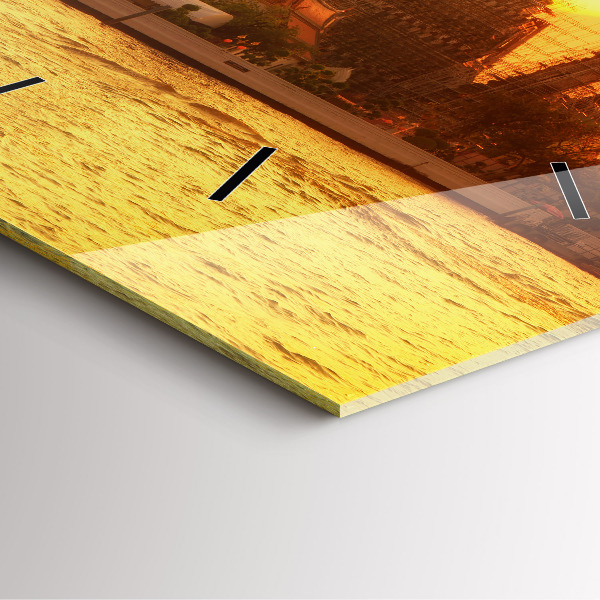 Pendule carrée en verre Wat Arun, Bangkok, Thaïlande