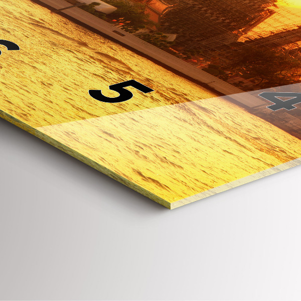 Pendule carrée en verre Wat Arun, Bangkok, Thaïlande