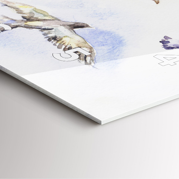 Pendule carrée en verre Oiseaux en vol