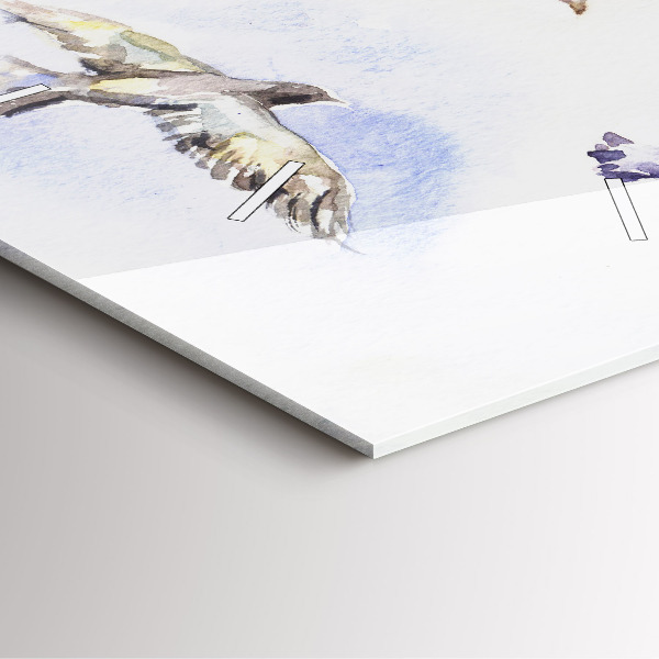 Pendule carrée en verre Oiseaux en vol