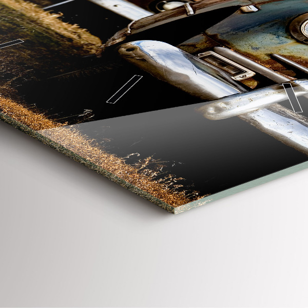 Horloge murale carrée Vieilles voitures